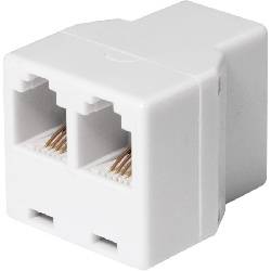 ADAPTADOR RJ11 HEMBRA - 2 RJ11 HEMBRA - BLANCO