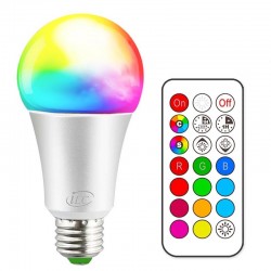 LAMPARA LED RGB - 85/256V - 10W - 12 COLORES - INCLUYE MANDO IR