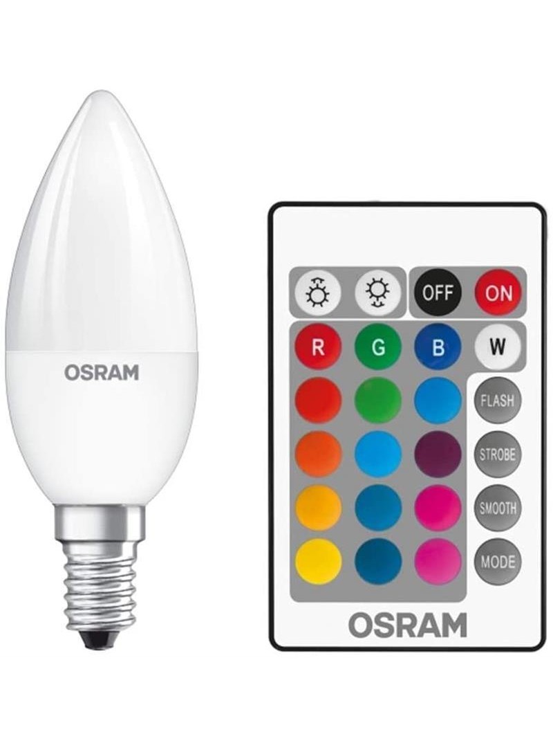 LAMPARA LED RGB OSRAM - 230V -5W - 12 COLORES - INCLUYE MANDO IR