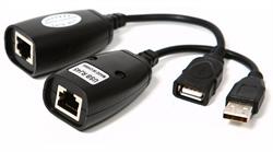PAREJA DE EXTENSORES USB 1.1 2.0 A RJ45 - CAT5 CAT6 - HASTA 40 MTS - PASIVO