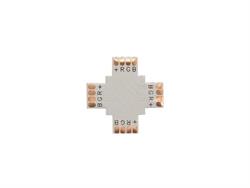 CONECTOR DE CIRCUITO FLEXIBLE - PARA TIRAS LED - EN FORMA DE '+' - COLOR RGB - ANCHO 10 mm
