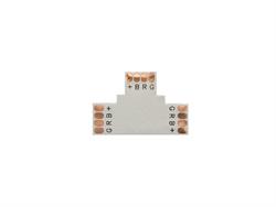 CONECTOR DE CIRCUITO FLEXIBLE - PARA TIRAS LED - EN FORMA DE 'T' - COLOR RGB - ANCHO 10 mm