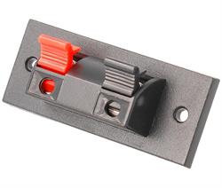 REGLETA HEMBRA SALIDA DE ALTAVOZ 2 CLIP ROJO Y NEGRO - 51x20mm - SOLDAR