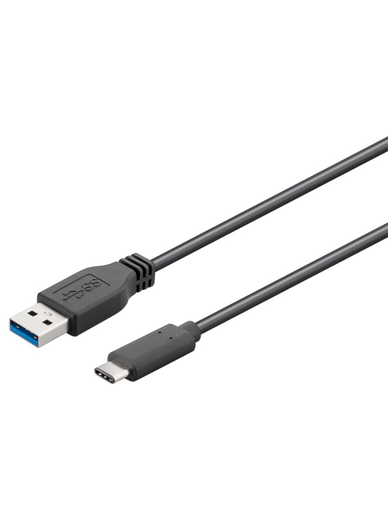 CONEXIÓN USB-C 3.1 MACHO - USB-A 3.0 MACHO - 1 METRO - NEGRO