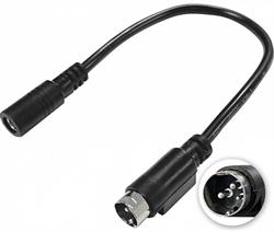 CABLE / CONVERSOR JACK HUECO HEMBRA 5.5x2.5mm a DIN 3 PIN MACHO - IMPRESORA TICKETS