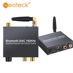 EMISOR BLUETOOTH DAC - ENTRADA OPTICA Y COAXIAL + SALIDAS - 2 RCA Y JACK HEMBRAS - CONTROL VOLUMEN