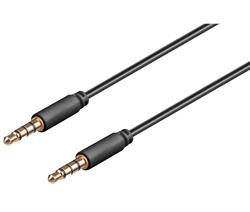 CONEXION JACK MACHO 3,5mm ESTEREO - JACK MACHO 3,5mm ESTEREO - 4 PINES - 1 METRO