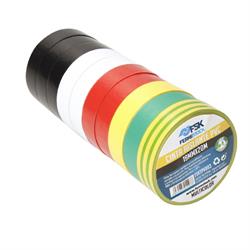 JUEGO DE CINTA AISLANTE PVC - 19x20mm - MULTIUSOS - 10 UNIDADES - VARIOS COLORES