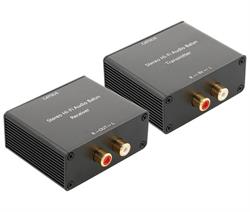EXTENSOR DE AUDIO ESTÉREO POR CABLE UTP CAT5E CAT6 -  HASTA 1000M