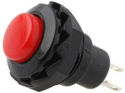 PULSADOR DE PRESION - 1 POSICION - (ON) OFF -  230VCA 1,5A - 2 FASTON 2,8mm - TECLA ROJA