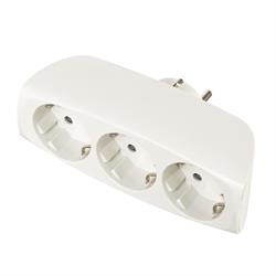 ADAPTADOR TRIPLE SCHUKO – SALIDA T/TL – PATAS DE 4,8mm