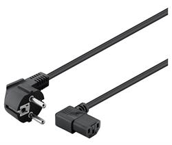 CONEXION DE ALIMENTACION SCHUKO CEE7/7 A IEC320-C13 ACODADO - 3 METROS - PROFESIONAL