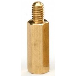 CASQUILLO DISTANCIADOR SEPARADOR - MH - LATON - M3 - AGUJERO M3 - LONGITUD 12mm