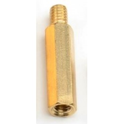 CASQUILLO DISTANCIADOR SEPARADOR - MH - LATON - M3 - AGUJERO M3 - LONGITUD 16mm