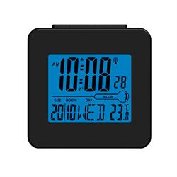 RELOJ DESPERTADOR DIGITAL DENVER - TERMOMETRO DIG. - FASE LUNAR - FUNCION ALARMA - ZONA HORARIA