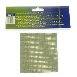 PLACA EUROCARD 1 AGUJERO / TOPOS - 100x80mm - FR4 (1 unidad/blister)