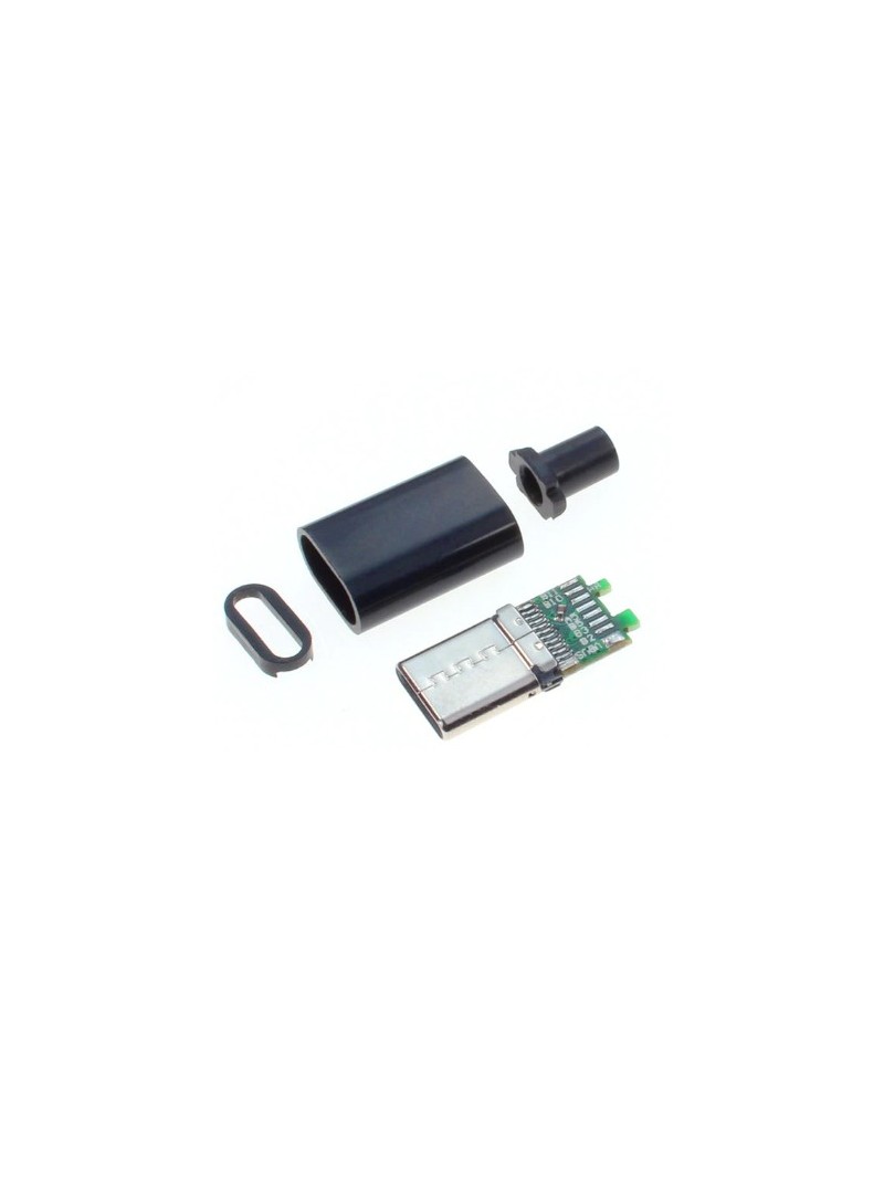 CONECTOR USB C - MACHO - 16 PINES - AEREO - PARA SOLDAR