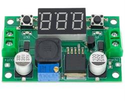 CONVERTIDOR DC-DC AJUSTABLE REDUCTOR -VOLTIMETRO LED - VOL. ENTRADA 4.5-50V - SALIDA 3-35V  3A MAX.