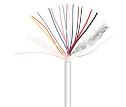 MANGUERA 14 HILOS - x12 CABLES 0,22mm - x2 CABLES 0,75mm CON CPR - APANTALLADO - BLANCO - 1 METRO