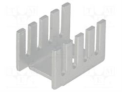 DISIPADOR CI TO202 / TO220 19X13mm - 28K/W - PLATA