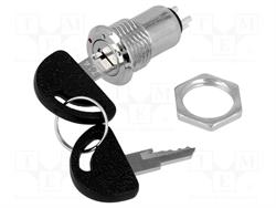 INTERRUPTOR DE ENCENDIDO CON LLAVE - 3 POSICIONES  120º  [OFF - ON - ON] - ORIFICIO MONTAJE 16mm