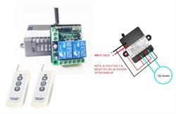 MÓDULO RF RECEPTOR 433Mhz  -MOTOR - 2 DIRECCIONES - 2 MANDOS - ALIMENTACION 12VDC
