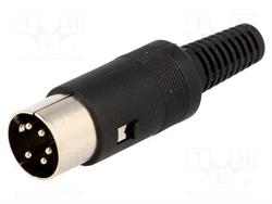 CONECTOR DIN 5 PIN MACHO 240º - AEREO - RECTO - PARA SOLDAR