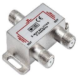 DISTRIBUIDOR / SPLITTER NIMO DE TV 1 ENTRADA - 2 SALIDAS - CONECTORES F