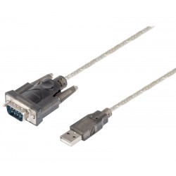 CONVERTIDOR PUERTO SERIE RS232 - SUB-D 9 PIN A USB A 2.0 - 1,5 METROS