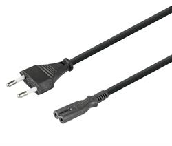 CONEXION DE ALIMENTACION DE RED CEE-7 - C7 - 5 METROS - TIPO 8 - NEGRO