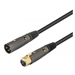 CONEXION NIMO AUDIO GAMA PROFESIONAL XLR 3 PIN MACHO - XLR 3 PIN HEMBRA - 1m