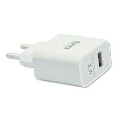 CARGADOR TM ENTRADA AC100-240V a x1 USB 5V / 2,1A - BLANCO