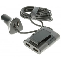 ALIMENTADOR - CARGADOR x4 USB 5V / 9,6A - MECHERO 12V / 24V