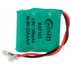 BATERIA NI-MH NIMO  3.6v - 280mA [2X3AAA] - 30,5x29,5x10,2mm - ESPECIAL TELEFONO INLAMBRICO