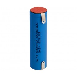 BATERIA LI-ION 3,7V - 2400mAH CR18650 RECARGABLE - 18,0x65,0mm - SIN cto DE CONTROL