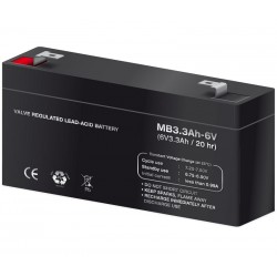 BATERIA DE PLOMO 6V / 3,3AH (134x60,7x34,3mm)