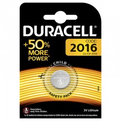 PILA DE LITIO DURACELL - CR2016 - 3V  80mAH