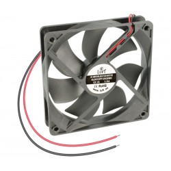 VENTILADOR METAL 120x120x25 - 12V RODAMIENTOS - ALUMINIO - HILOS
