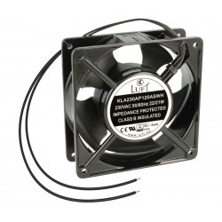 VENTILADOR METAL 120X120X38 - 230VCA COJINETE - ALUMINIO - HILOS
