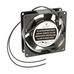 VENTILADOR METAL 92x92x25 - 230V COJINETE - ALUMINIO - HILOS
