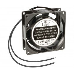 VENTILADOR 80X80X25 - 230V RODAMIENTOS - 2 HILOS
