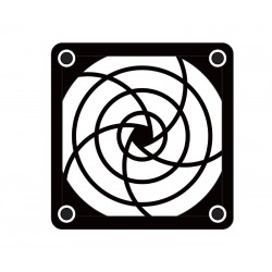 REJILLA PARA VENTILADOR 80X80 PLASTICO NEGRO