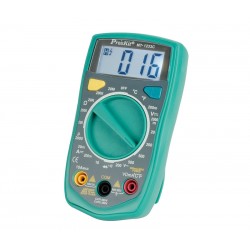 MULTIMETRO DIGITAL 3 1/2 DC-AC-10A-20Mohm-Temp + SONDA DE TEMPERATURA