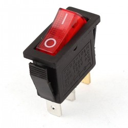 INTERRUPTOR BASCULANTE - 1 POSICION - 16A 250VAC - ON OFF - LUMINOSO - 11,0x30,0mm