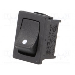 PULSADOR BASCULANTE ROCKER- 2 posiciones RETORNO - 10A/250VAC - OFF-(ON) - NEGRO