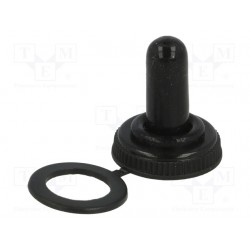 CAPUCHON PROTECTOR PARA INTERRUPTORES DE PALANCA SERIE TSPxxx 12mm DIAMETRO - NEGRO