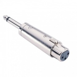 ADAPTADOR XLR / CANON HEMBRA - JACK 6.3mm MACHO STEREO - METAL