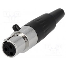 CONECTOR AMPHENOL - MINI XLR - HEMBRA AEREO 3 PIN - 5A - PARA SOLDAR