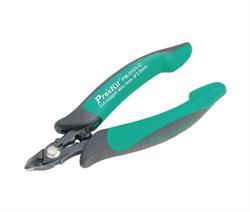 ALICATE PROSKIT - PUNTA OBLIQUA 7X14mm CON CLIP ANTI-REBOTE  - LONGITUD 130mm - ACERO S50C