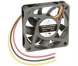 VENTILADOR 60X60X15 - 12VDC - COJINETES - TERMOPLASTICO - 3 HILOS